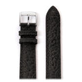 Men's Heavy Texture Buffalo Grain Watchband Black