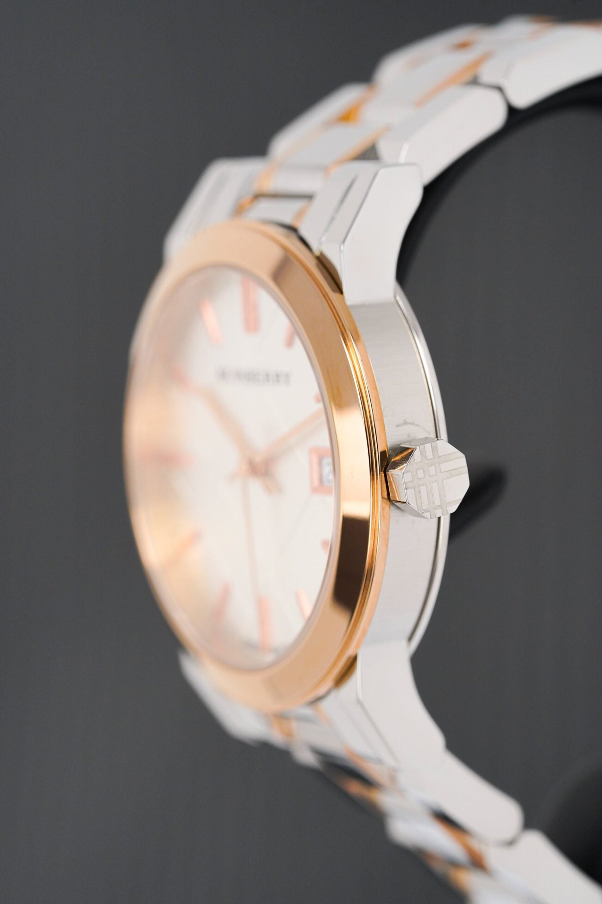 Burberry Ladies Check Stamped Two Tone Bu9105