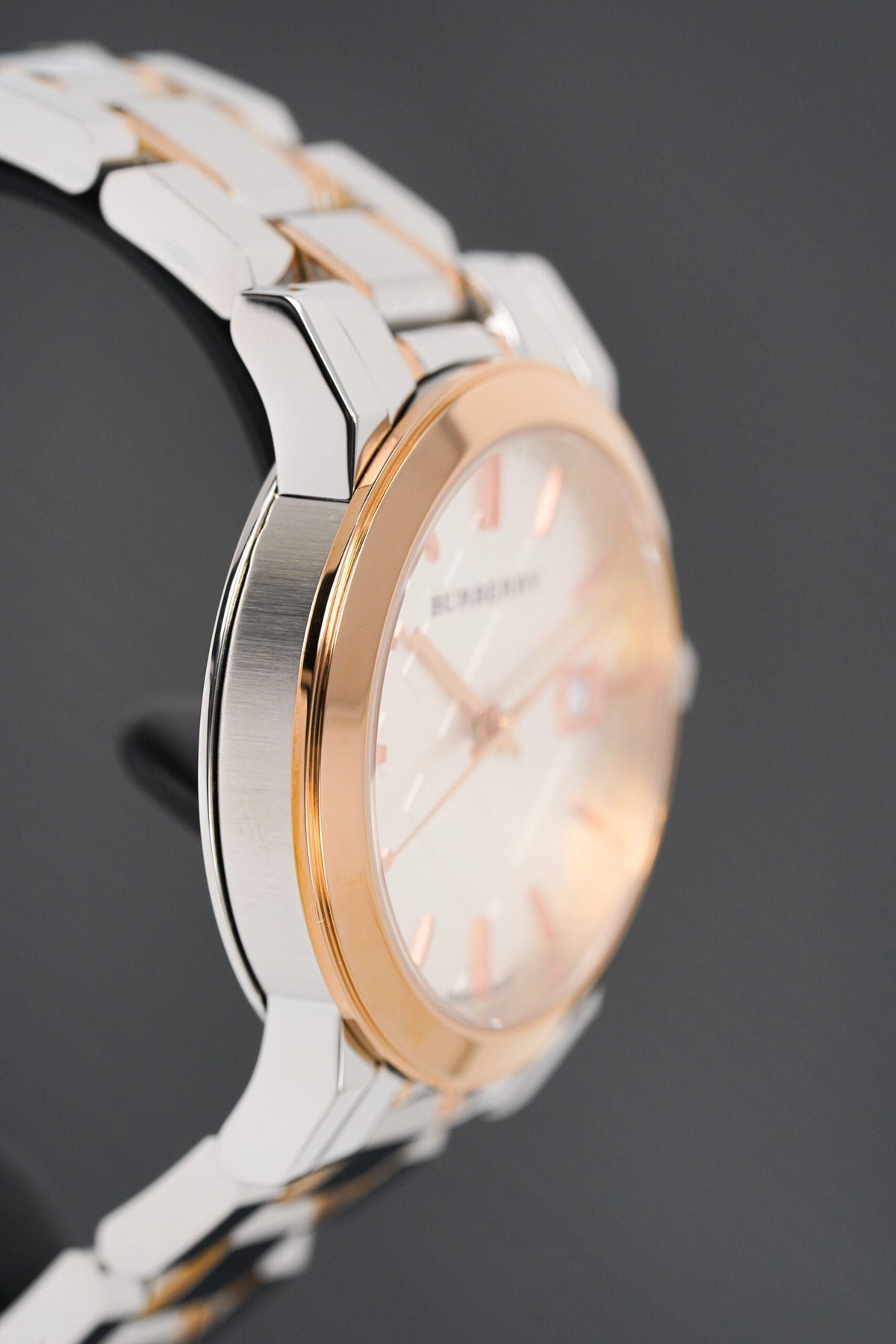 Burberry Ladies Check Stamped Two Tone Bu9105