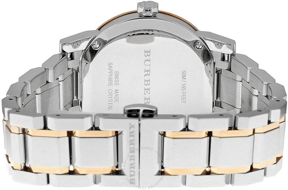 Burberry Ladies Diamond Check Stamped Two Tone Bu9127