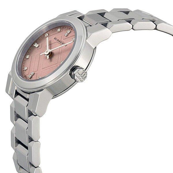 Burberry Ladies City Check Diamonds Pink Bu9223