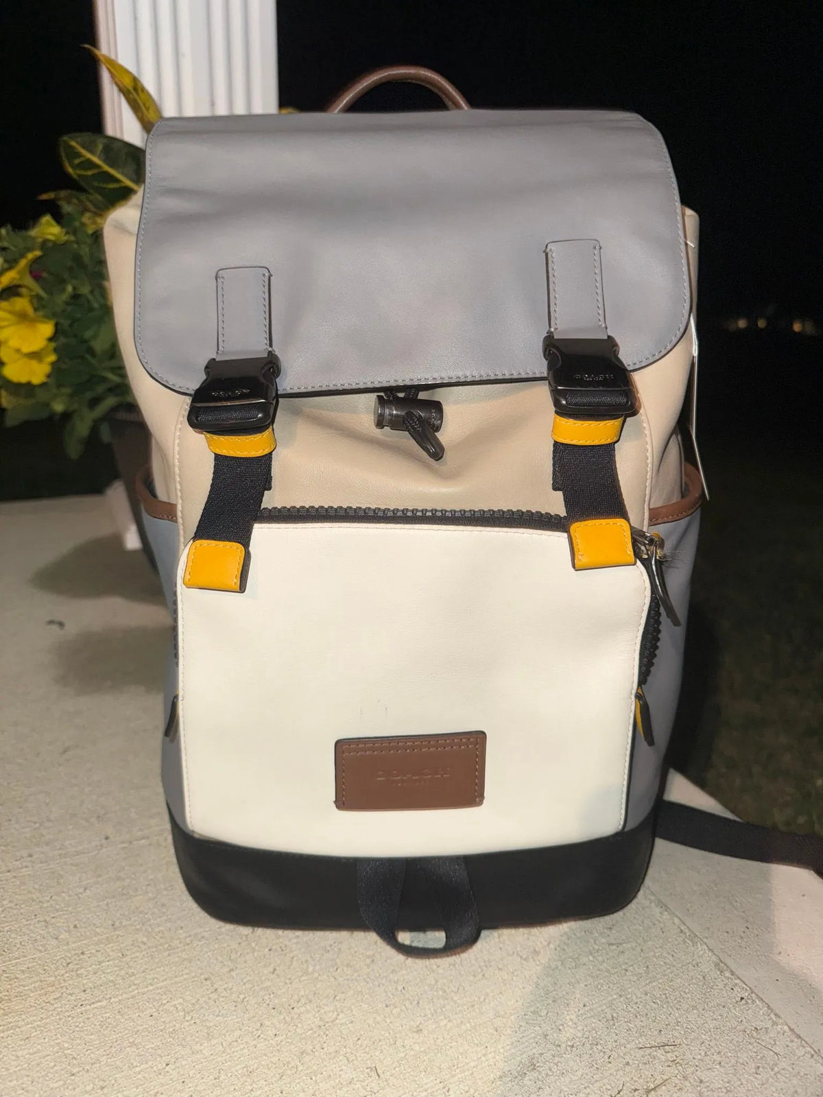 Coach Color-Block Backpack