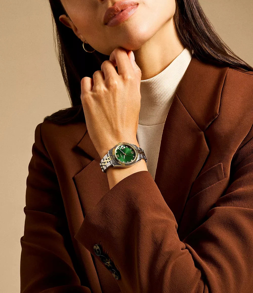 Fossil Scarlette Three Hand Date Ladies Es5388