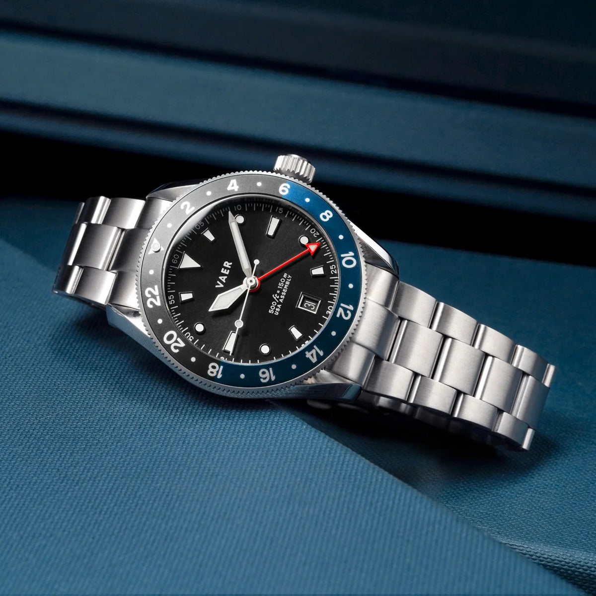 VAER: G2 Meridian Navy/Black GMT - 42mm