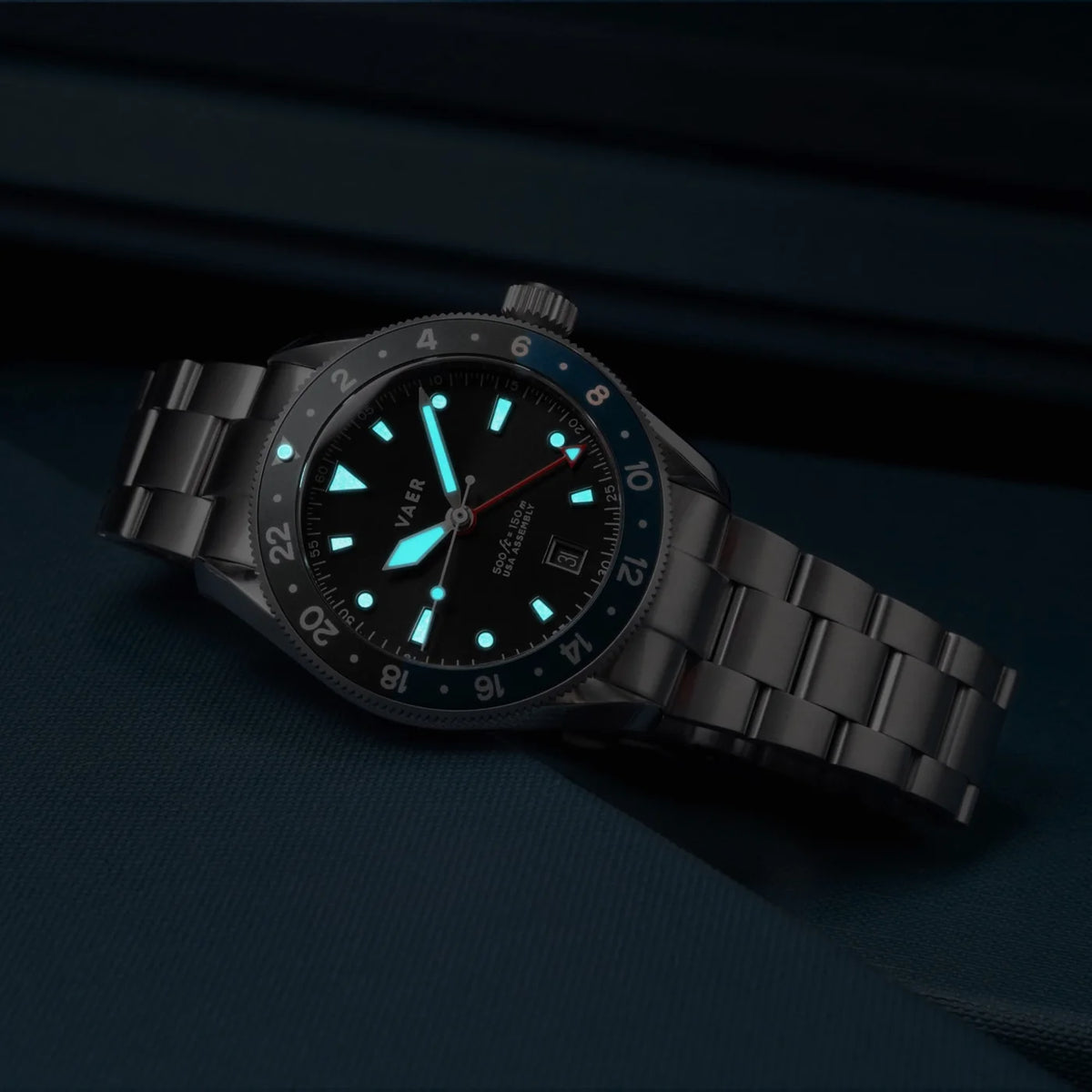 VAER: G2 Meridian Navy/Black GMT - 42mm