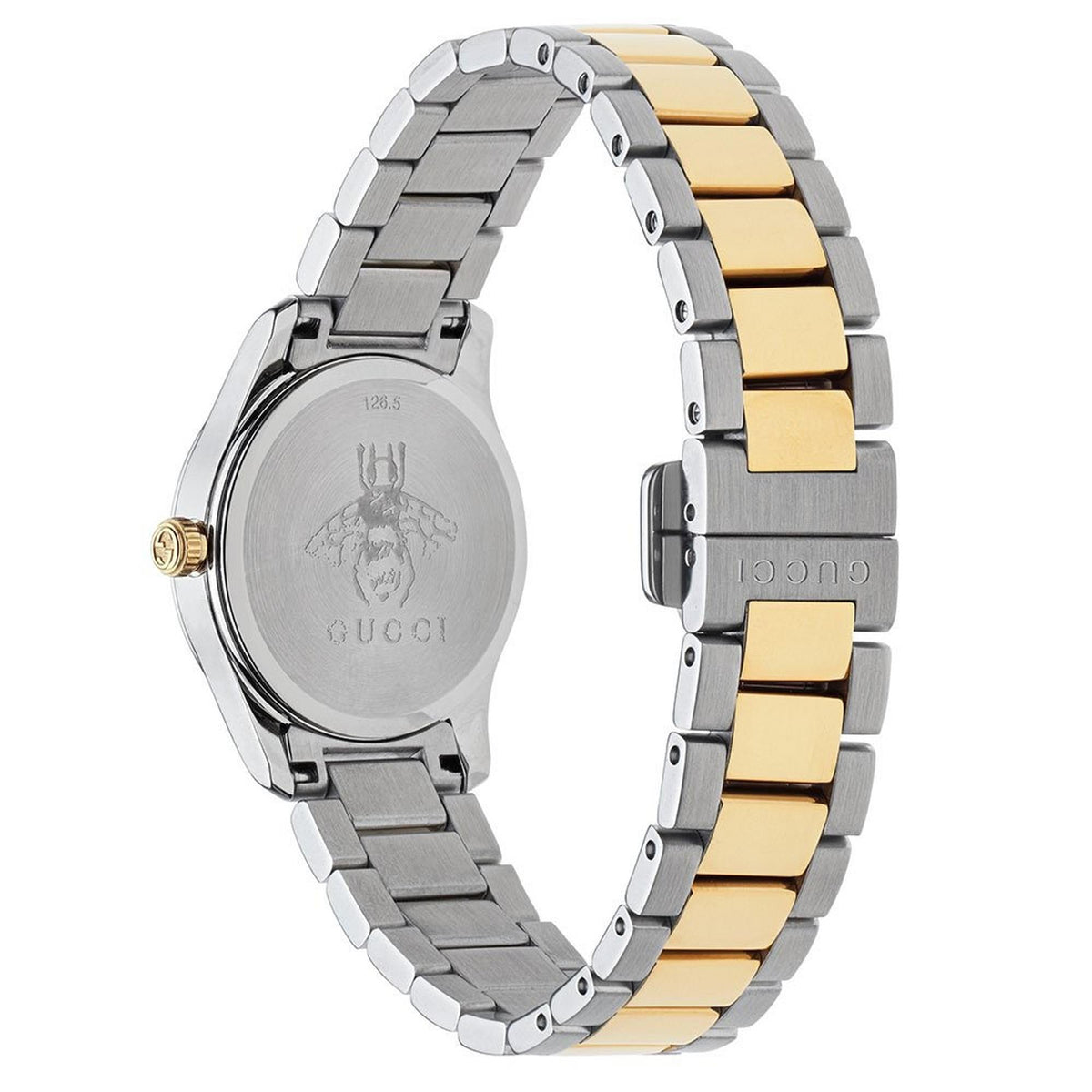 Gucci G Timeless Mystic Cat Steel And Gold Pvd Ladies Ya126596