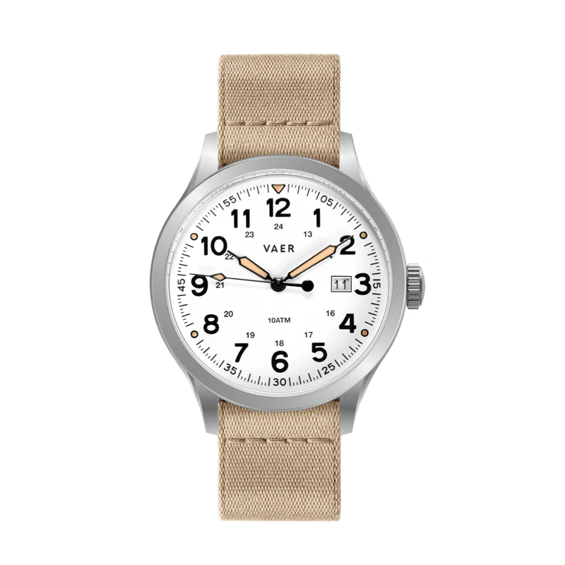 Vaer: S5 Calendar Field White - 42mm