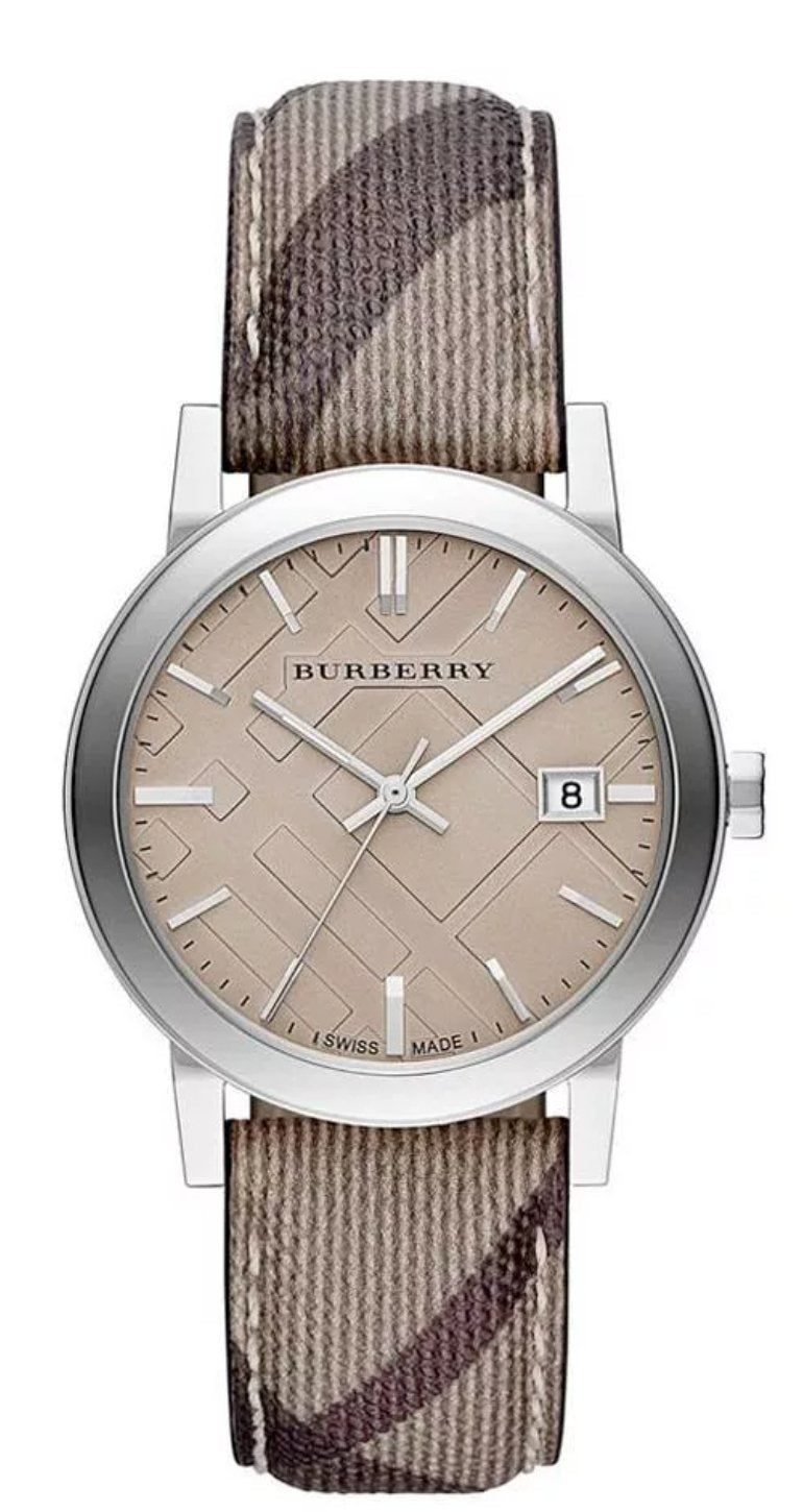 Burberry Ladies Smoke Check Strap Bu9118
