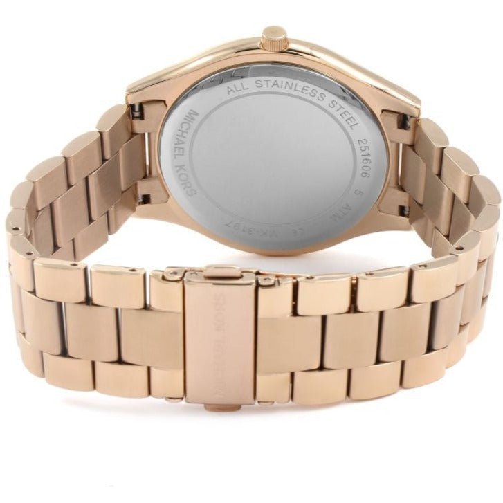 Michael Kors Mk3197 Ladies Slim Runway Rose Gold
