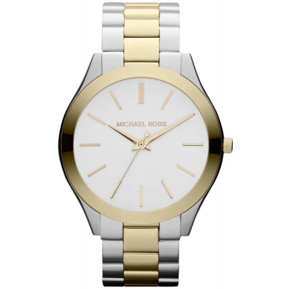 Michael Kors Mk3198 Ladies Slim Runway Two Tone