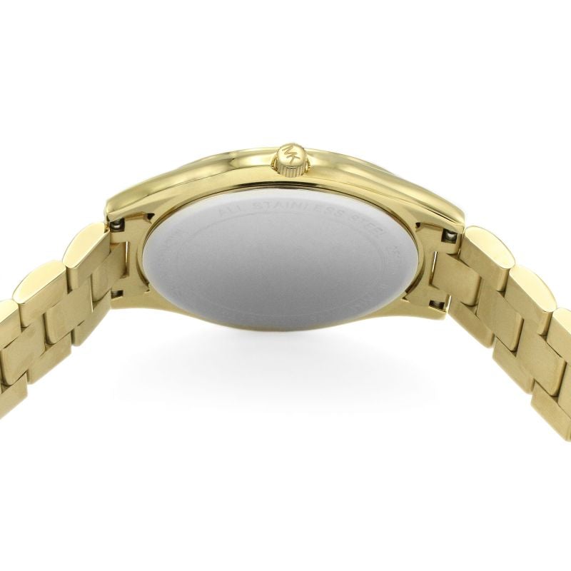Michael Kors Mk3435 Ladies Slim Runway Gold Green