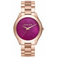Michael Kors Mk3550 Ladies Slim Runway Rose Gold Plum