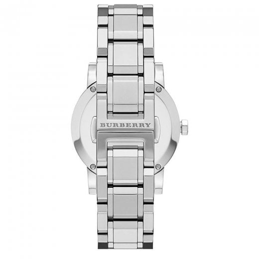 Burberry Ladies Check Stamped Silver Bu9125