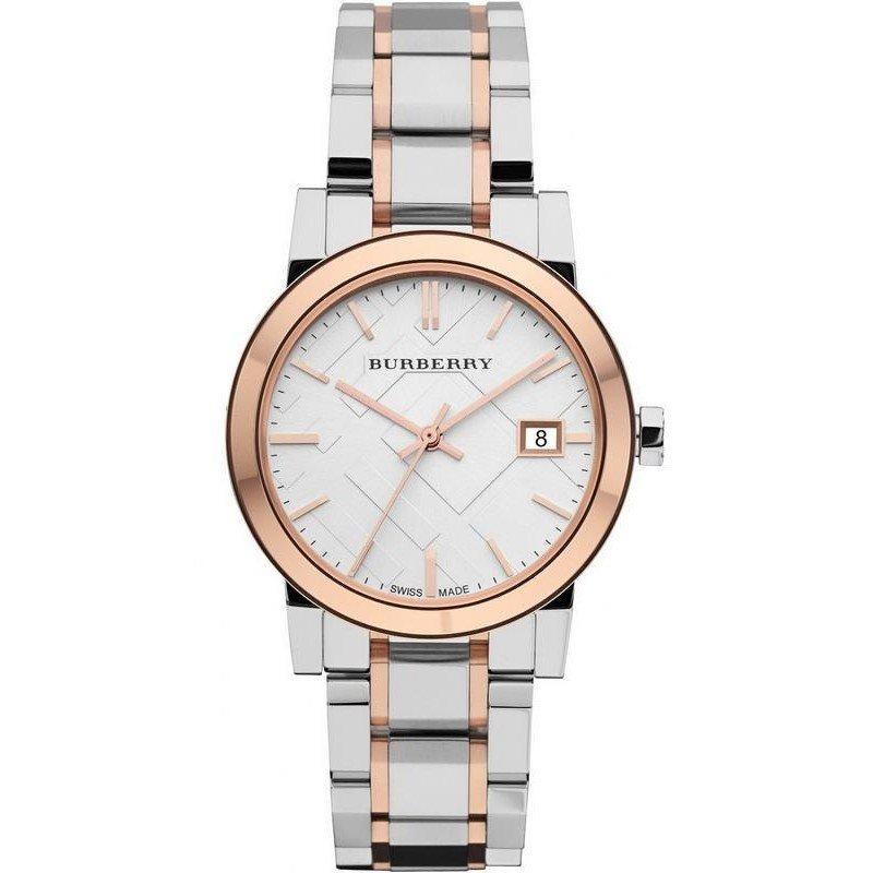Burberry Ladies Check Stamped Two Tone Bu9105