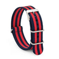 Nato-Style Nylon Watchbands Red/Navy