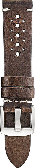 Vintage Leather Watchband with Sports Holes Brown