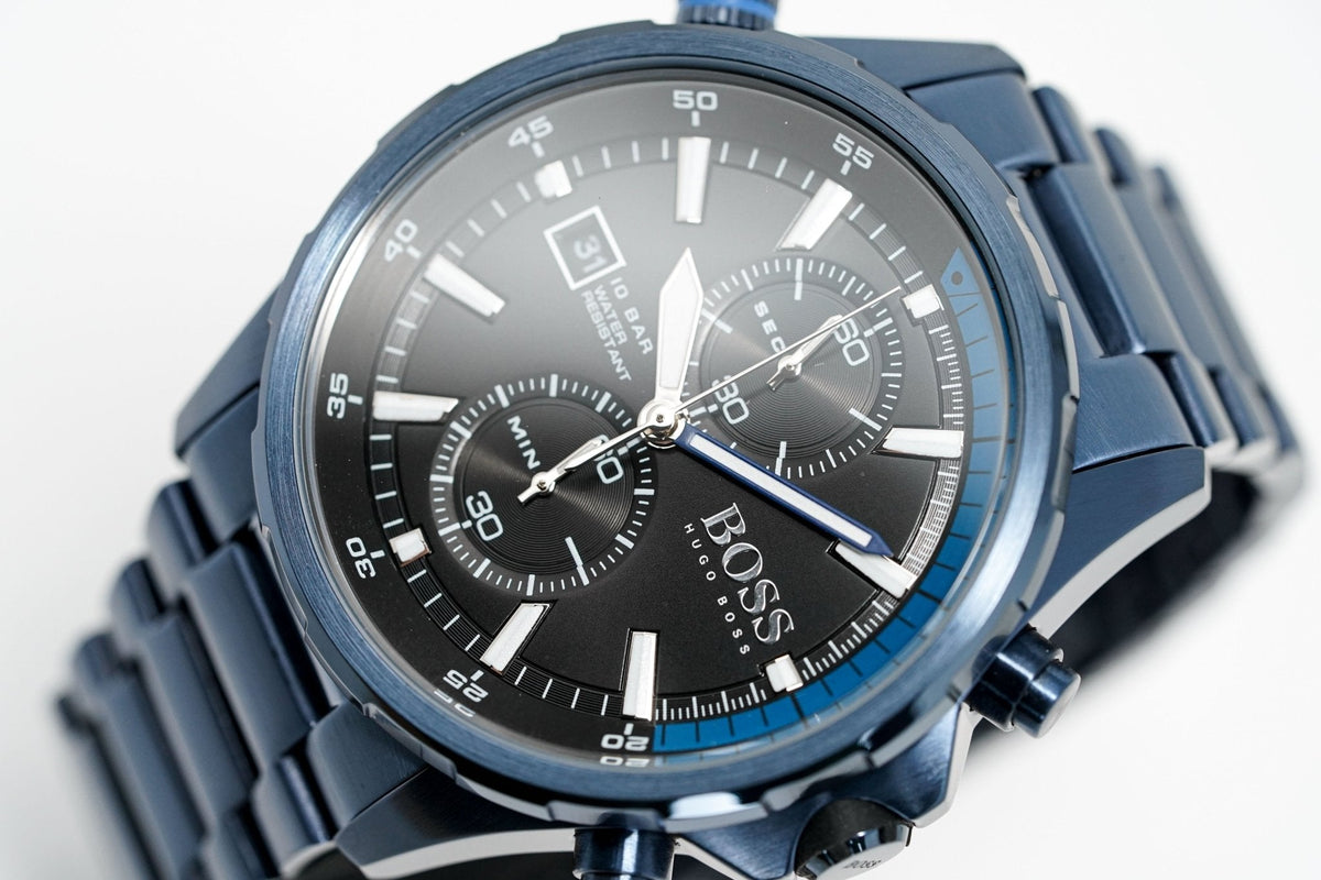 Hugo Boss Chronograph Globetrotter Blue Pvd Hb1513824
